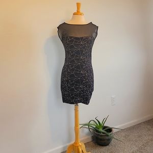 Sexy geometric print mini dress